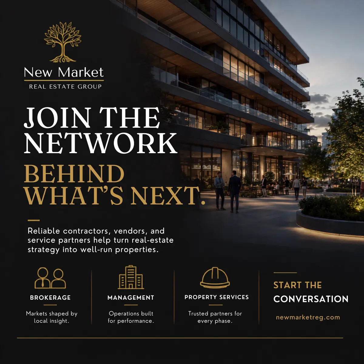 New Market Real Estate Group Join Our Network campaign visual